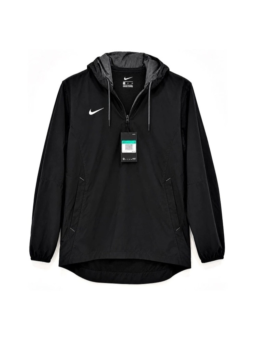 Nike Men’s Black Hooded Windbreaker Pullover Jacket NWT Football CW3432-010 XL